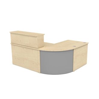 Unite Corner Reception Desk - Maple