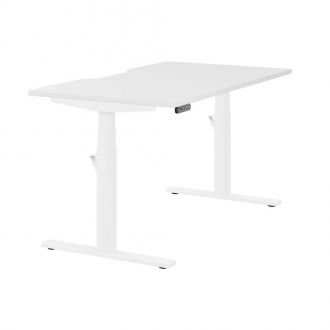 Unite Electric Height Adjustable Desk - White Frame - White