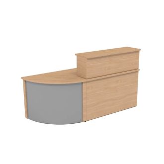 Unite Reception Desk with Corner Unit-Beech