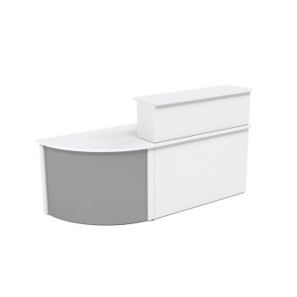 Unite Reception Desk with Corner Unit-White