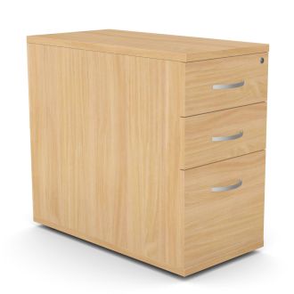 Unite Plus Desk High Pedestal - 800mm Depth-Wood - Beech