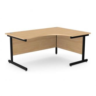 Unite Corner Desk - Cantilever Frame - Beech