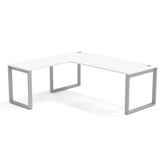 Executive Desk with Return - White