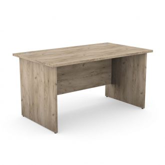 Unite Grey Craft Oak Desk - Panel Legs