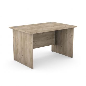 Unite Desk - Panel Legs - Grey Craft Oak