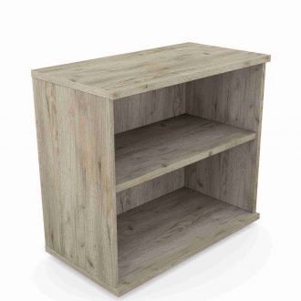 Unite Wood Bookcase - 725mm - Grey Craft Oak