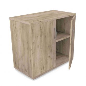 Unite 2 Door Wooden Cupboard - 725mm - Grey Craft Oak