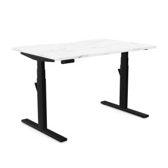Unite Plus Sit/Stand Desk - Black Frame-Wood - Marble
