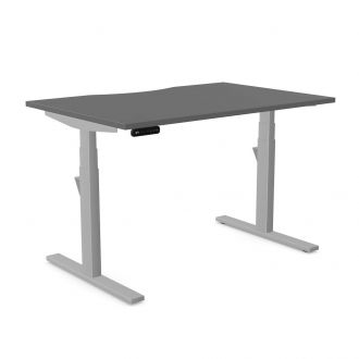 Unite Plus Sit/Stand Desk - Silver Frame-Graphite