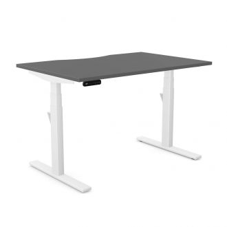 Unite Plus Sit/Stand Desk - White Frame-Graphite