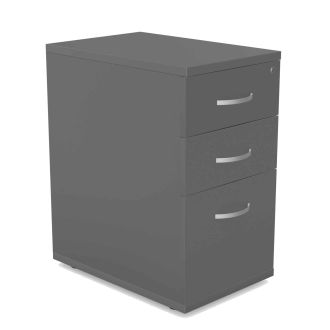 Unite Plus Desk High Pedestal in Graphite