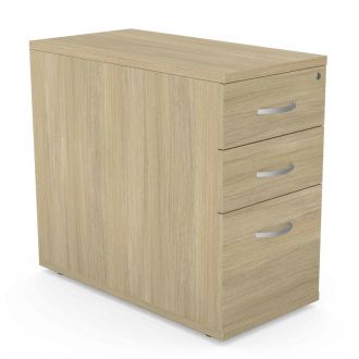 Unite Plus Desk High Pedestal-Wood - Urban Oak