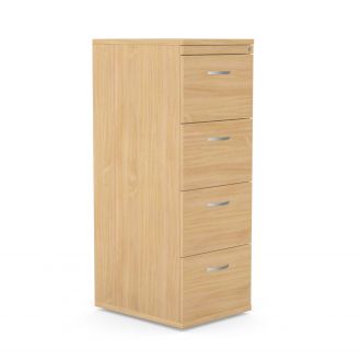 Unite Plus 4 Drawer Wooden Filing Cabinet - Beech