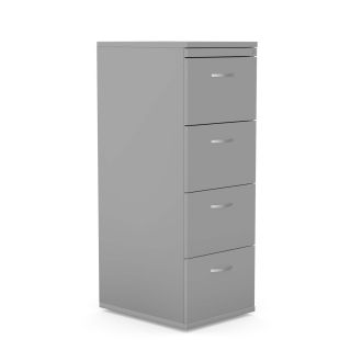 Unite Plus 4 Drawer Wooden Filing Cabinet - Grey