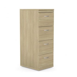 Unite Plus 4 Drawer Wooden Filing Cabinet - Urban Oak