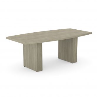 Unite Plus Barrel-Shaped Meeting Table - Panel Legs-Wood - Arctic Oak