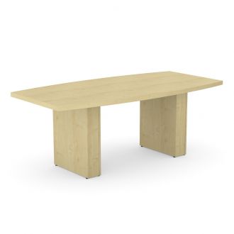 Unite Plus Barrel-Shaped Meeting Table - Panel Legs-Wood - Maple
