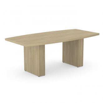 Unite Plus Barrel-Shaped Meeting Table - Panel Legs-Wood - Urban Oak