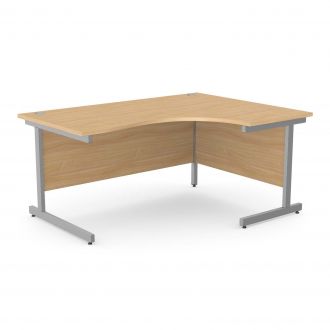 Unite Plus Corner Desk - Cantilever Frame-Wood - Beech