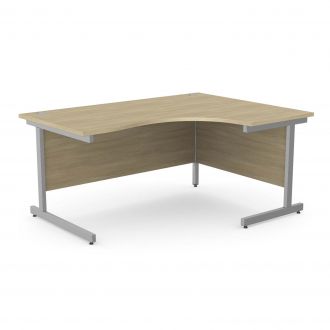 Unite Plus Corner Desk - Cantilever Frame-Urban Oak