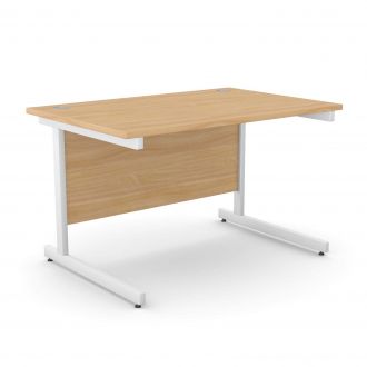 Unite Plus Small Office Desk - Cantilever Frame-Wood - Beech