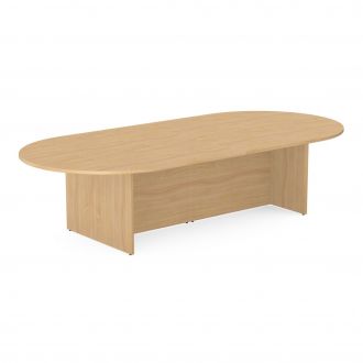 Unite Plus Large D Ended Meeting Table - Panel Legs-Wood - Beech