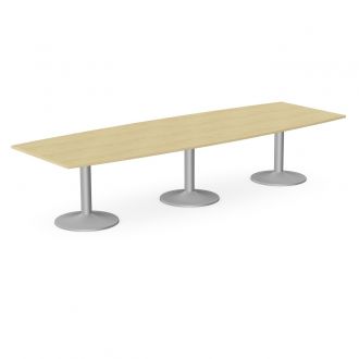 Unite Plus Barrel-Shaped Meeting Table - Trumpet Legs-Wood - Maple