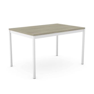 Unite Plus Meeting Table - 1200mm - Arctic Oak - White Legs