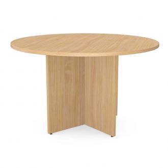 Round Meeting Table - Wooden Base - Beech