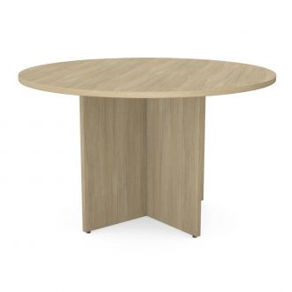 Round Meeting Table - Wooden Base - Urban Oak