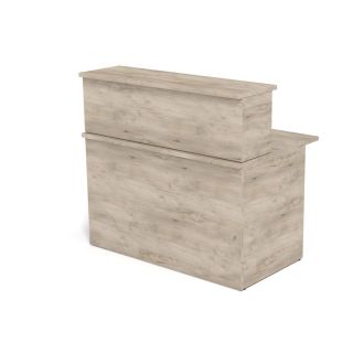 Unite Reception Desk - Grey Craft Oak