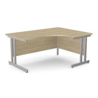 Unite Plus Corner Desk - Cantilever Frame-Urban Oak
