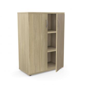 Unite Plus 2 Door Wooden Cupboard - 1130mm-Wood - Urban Oak