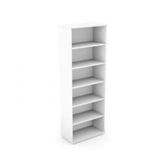 Unite Wooden Bookcase - White - 2210mm