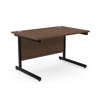 Unite Walnut Desk - Black Cantilever Frame 