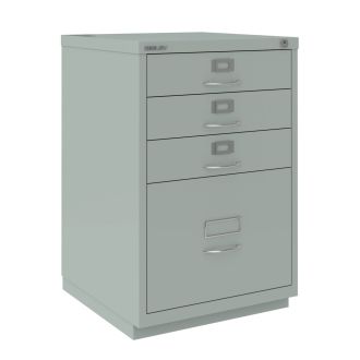 4 Drawer F Series Filing Cabinet - Classic Front - Silver