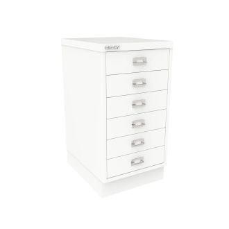 6 Drawer Multi-Drawer Cabinet - Bisley A3 - Traffic White