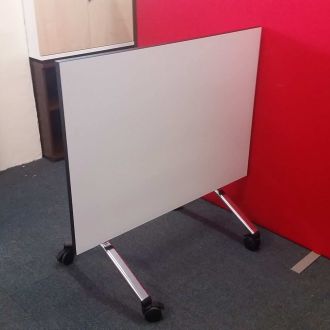 Used White Flip Top Table - Black Edging