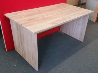 Used Unite Grey Craft Oak Office Desk - Panel Legs