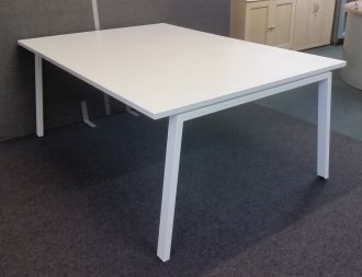 Used White Meeting Table - A Frame