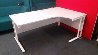 Used Light Grey Corner Desk