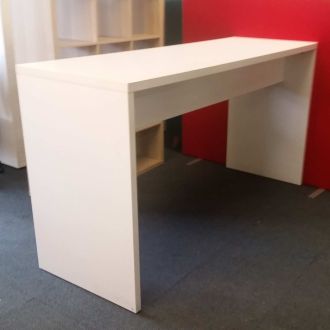 Used White Canteen Table - Black Edging