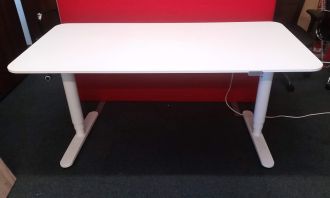 Used White Budget Sit Stand Desk