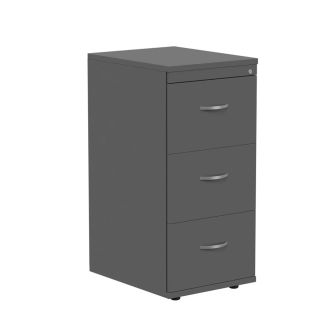 Unite Plus 3 Drawer Wooden Filing Cabinet - Graphite