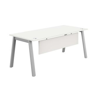 Executive Desk with Modesty Panel - White