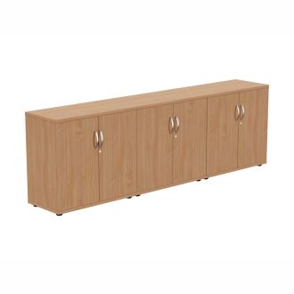 Unite Plus 6 Door Credenza Unit - Beech