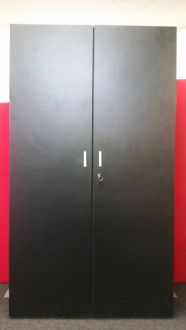 Used Black Stationery Cupboard - Front