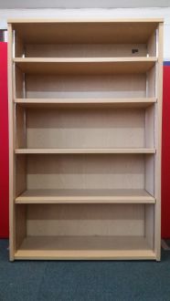 Used Light Oak Bookcase - 1595mm Height - Front