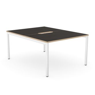 Budget 2 Person Bench Desk - Plywood Edging-Wood - Harbour Oak