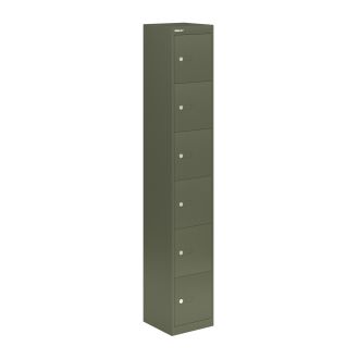 Bisley CLK 6 Door Locker - 305mm-Bisley Steel - Olive Green